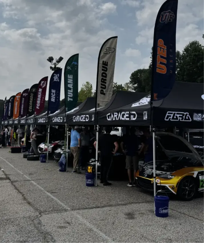 Teams and transporters along the CRS paddock